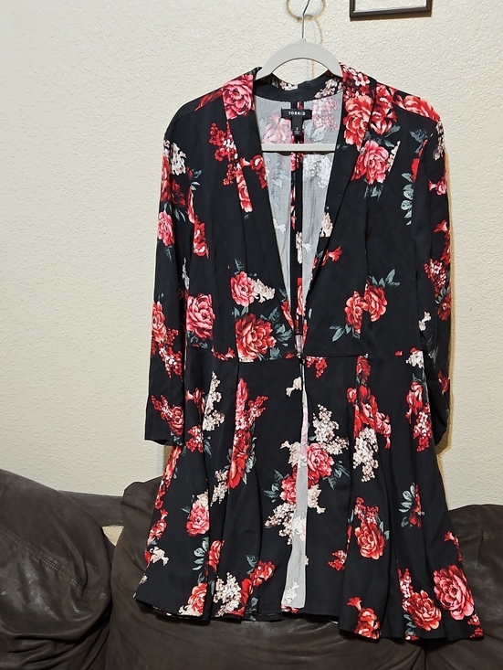 torrid Sweaters - torrid Black Floral Long Sleeve Cardigan with Red Roses